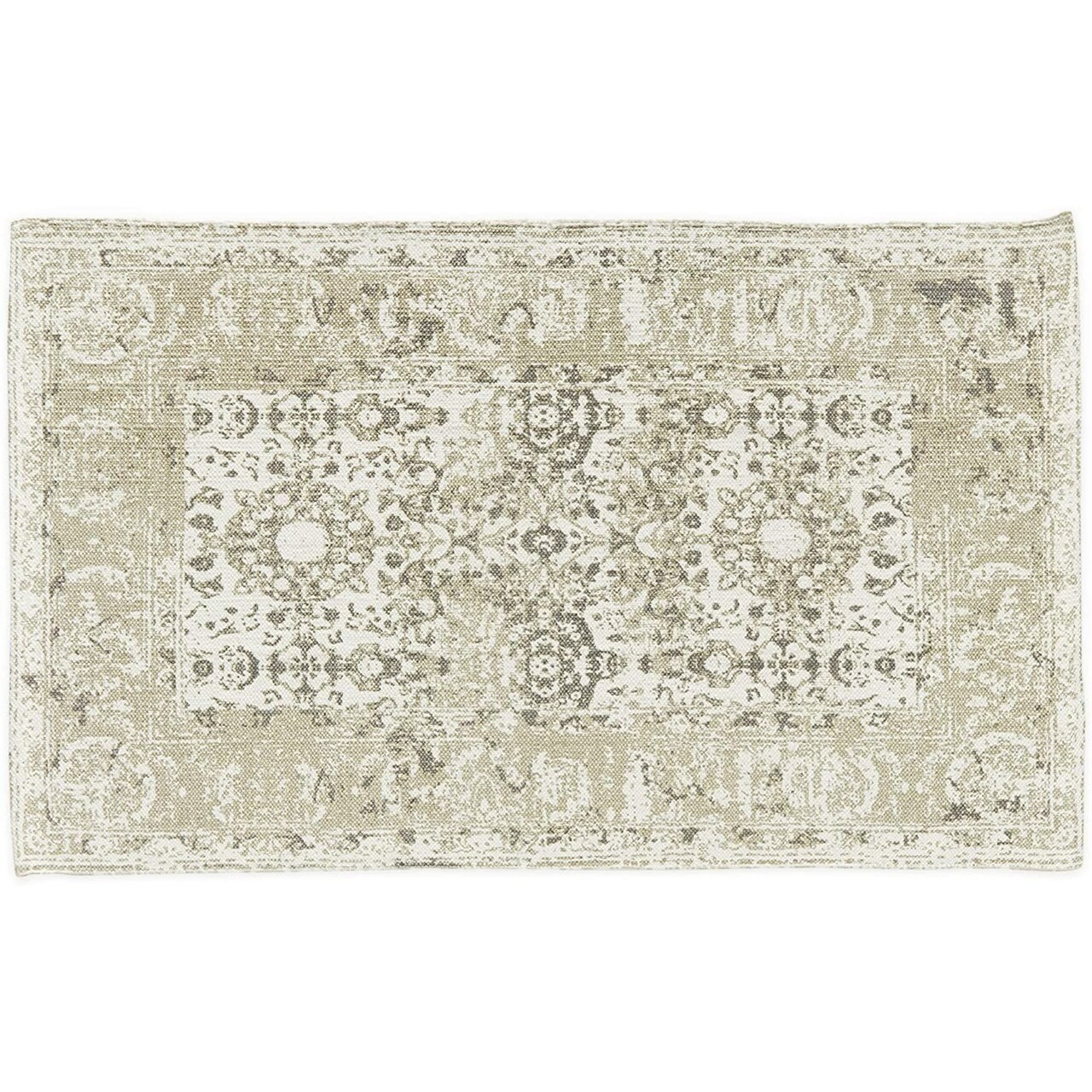 Vintage Jute Area Rug, Bohemian Style Home Décor (Grey, 3 x 5 Feet)